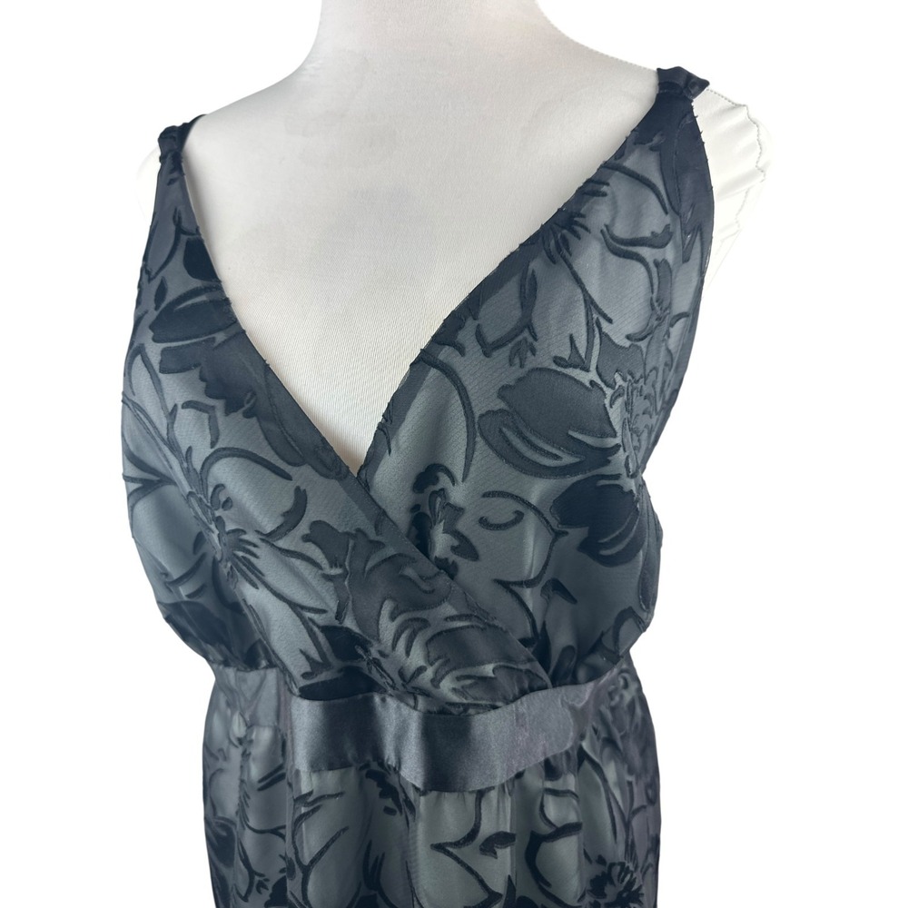 Lane Bryant Velvet Burnout Overlay Surplice Dress Plus Size 22 Whimsigoth Witchy - Picture 6 of 15